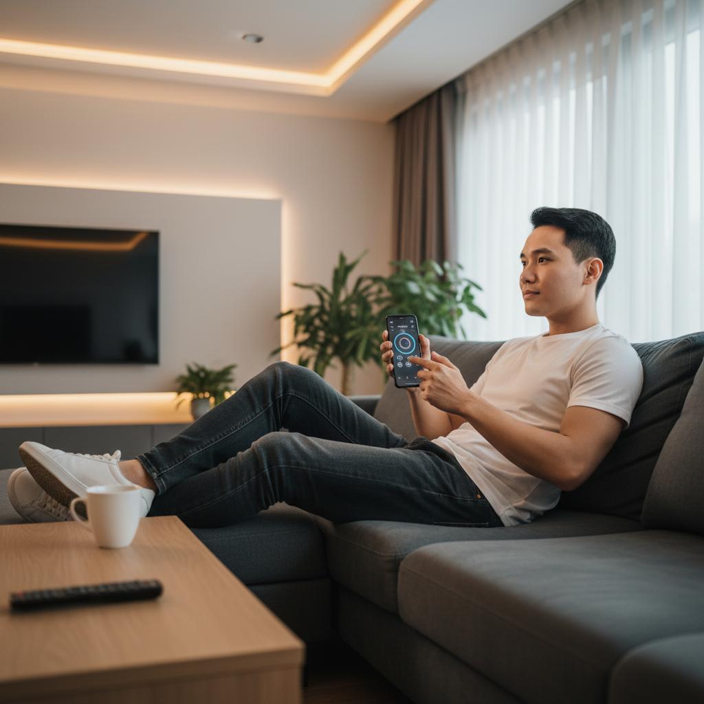điều khiển cửa cuốn bằng điện thoại