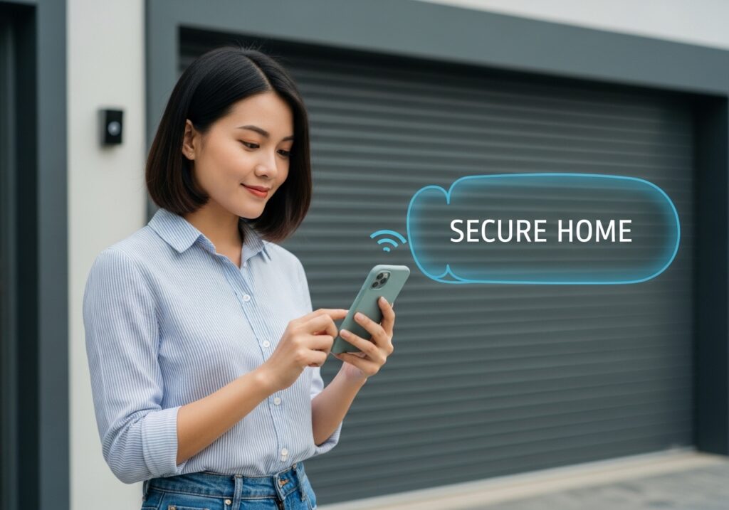 điều khiển cửa cuốn bằng điện thoại