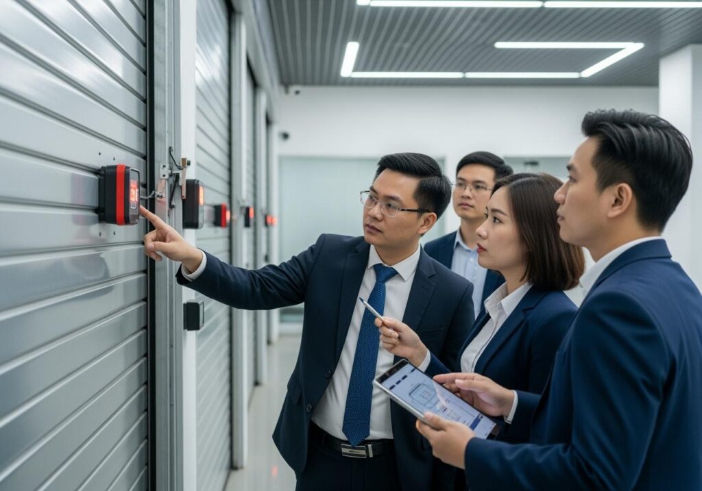 liên động báo cháy cửa cuốn