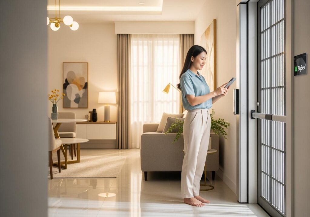zigbee cửa cuốn