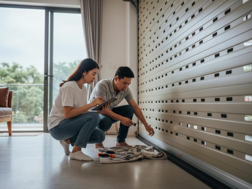 bảo trì cửa cuốn mùa mưa
