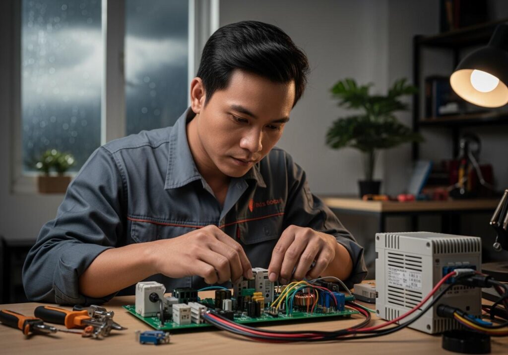 chống sét cửa cuốn