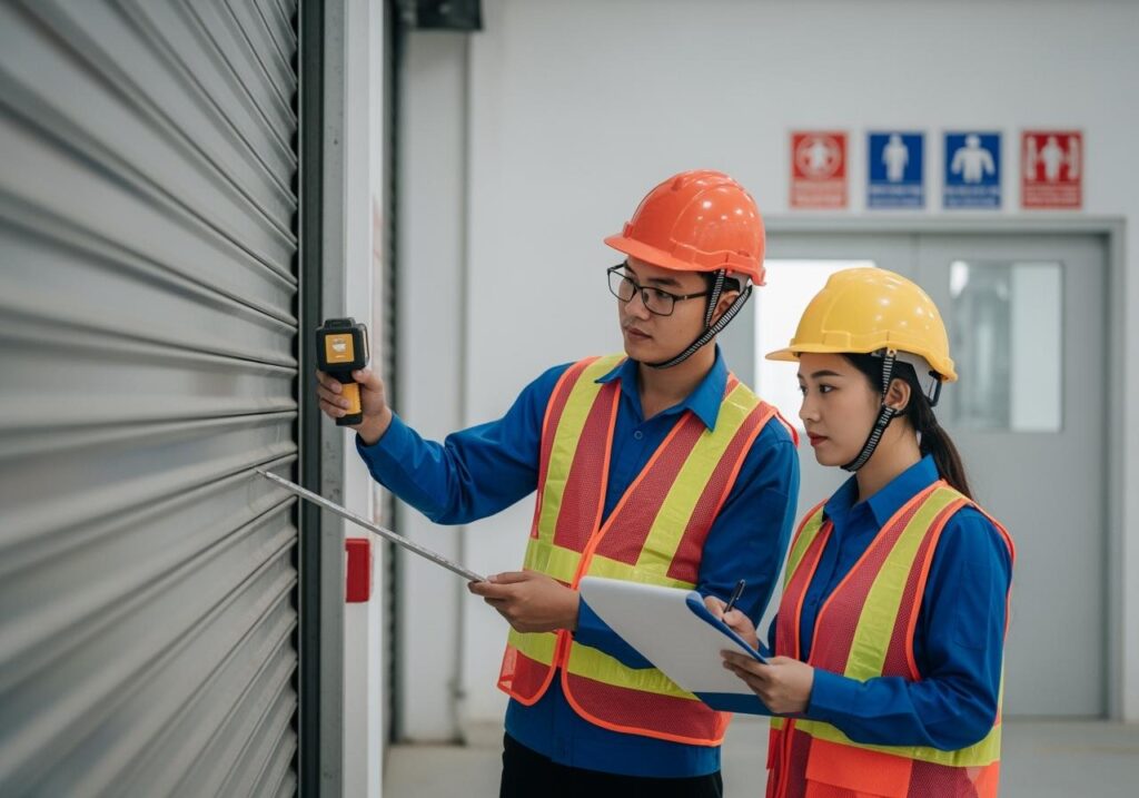nghiệm thu cửa cuốn pccc