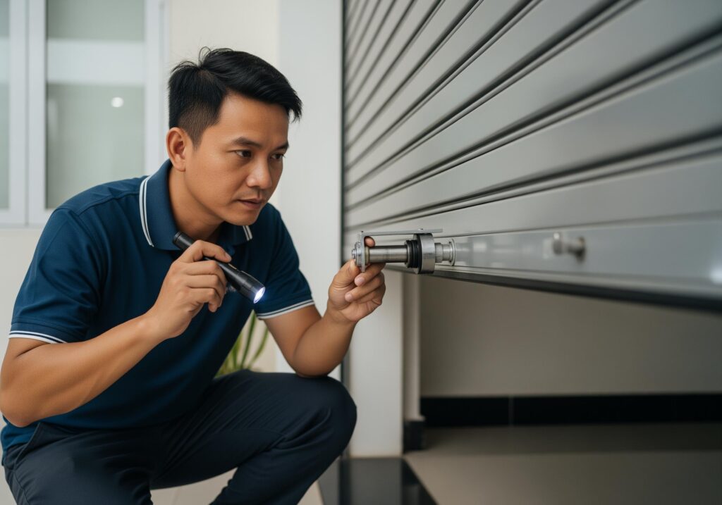 trục cửa cuốn