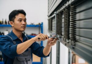 bảo dưỡng lò xo cửa cuốn