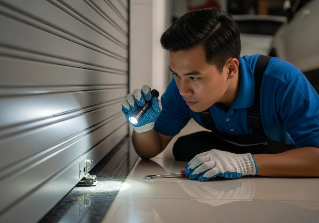 ray cửa cuốn bị kẹt